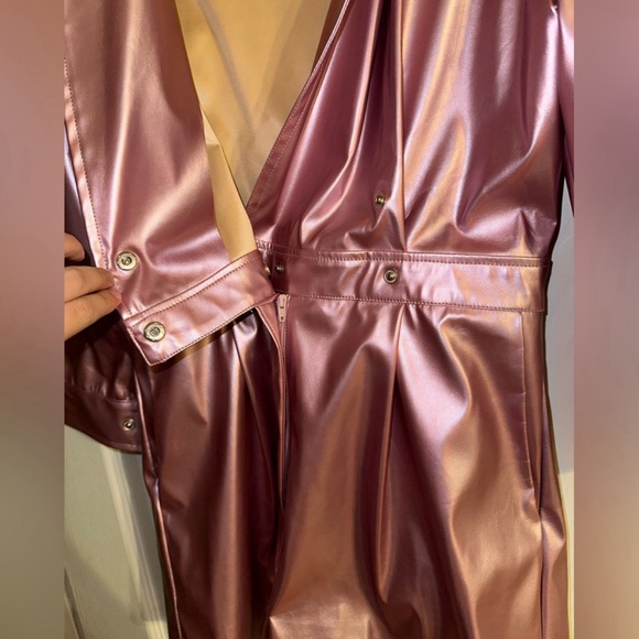 Women's Pink Metallic romper - Picture 4 of 4